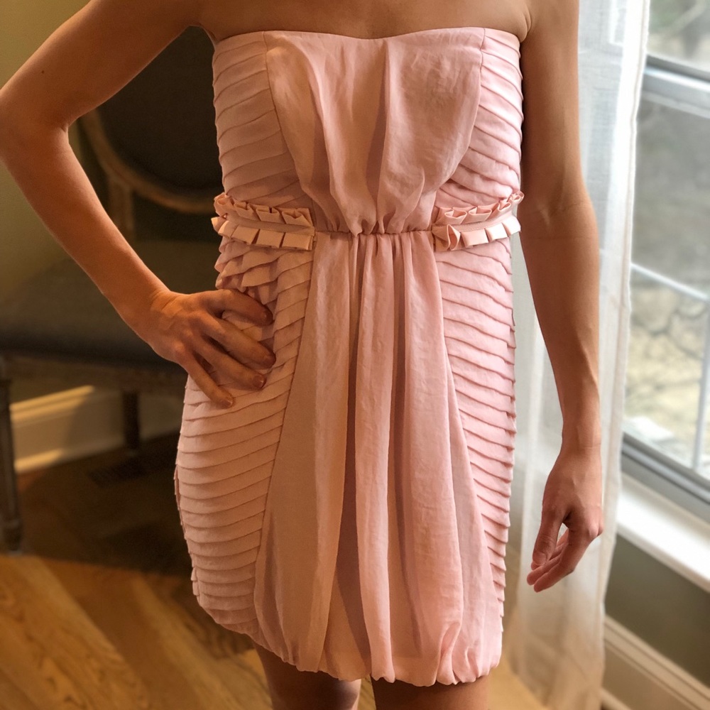 Pink BCBG Strapless Dress